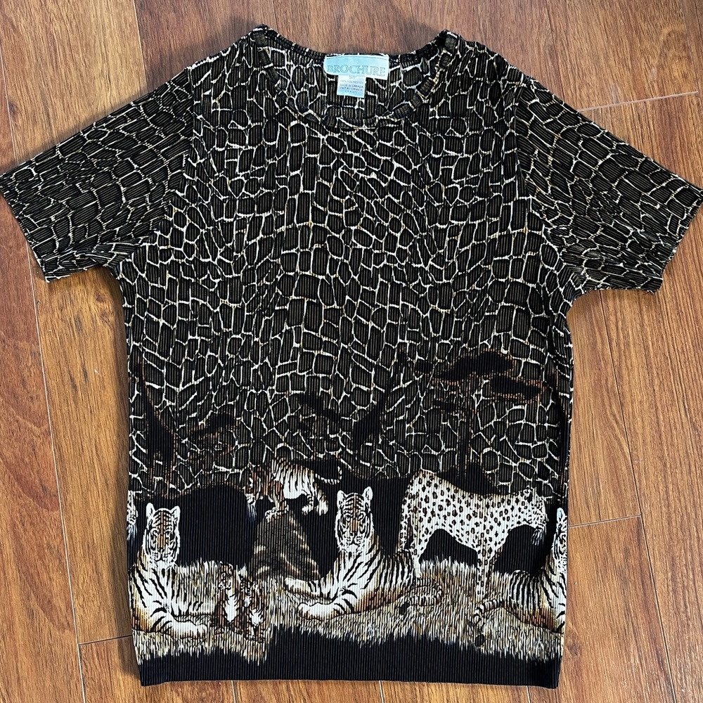 Vintage Animal Print Top